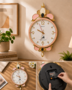 ⁦ساعة حائط دائرية اطار مزخرف J136-1⁩ - الصورة ⁦2⁩